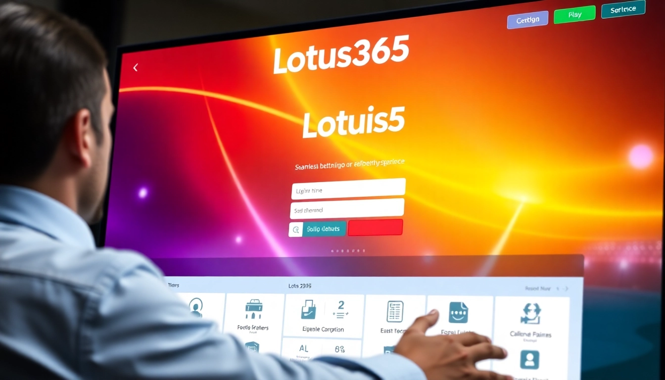 Lotus365 ID login dashboard with user-friendly interface for online betting and gaming activities.