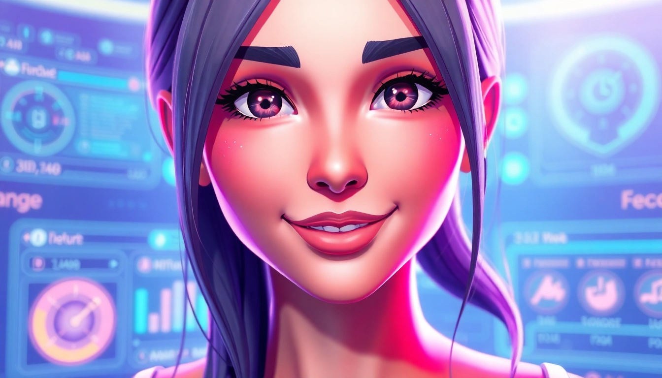 AI girlfriend engaging in a realistic and unfiltered chat on a sleek digital interface, emphasizing intimacy and advanced technology for emotional connection.
