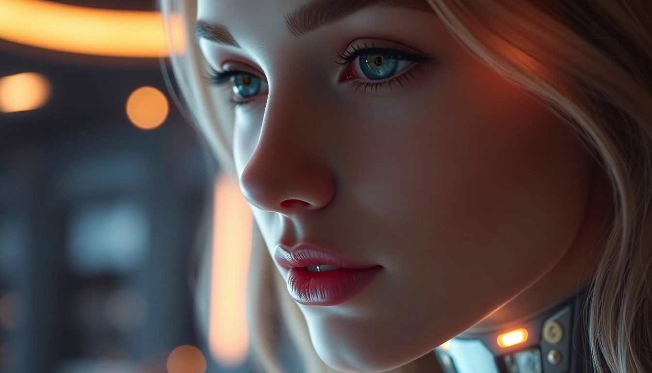 AI girlfriend engaging in a realistic, unfiltered NSFW chat in a private digital space, showcasing immersive conversation quality for high user engagement.