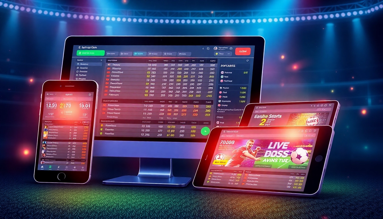 Laser247 Online platform with live sports betting interface on mobile and desktop devices, emphasizing ease and security for users.
