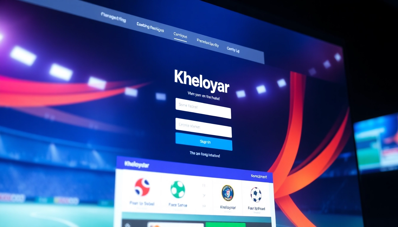 Kheloyar login process depicted on a sleek digital screen, guiding users to access betting