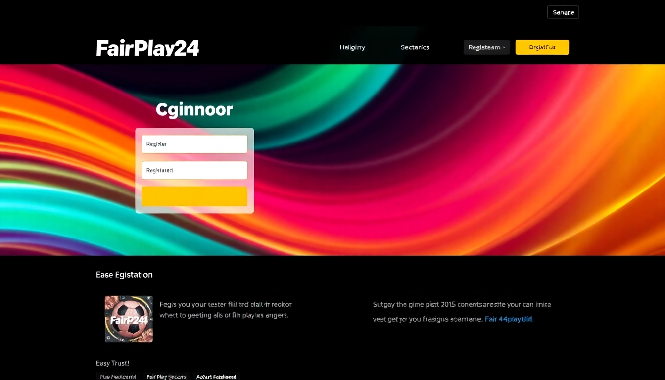 FairPlay24 register process illustration with clear registration form and user-friendly