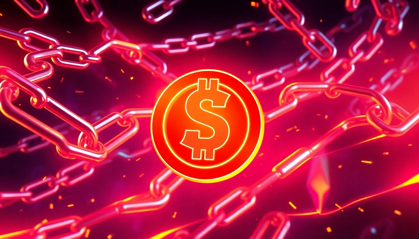 The APORK Token logo displayed on multi-chain digital background with vibrant neon colors and